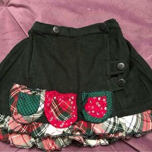 Plaid Pocket Kids Skirt in Black and Red baby beetle girls corduroy skirt 18 mns